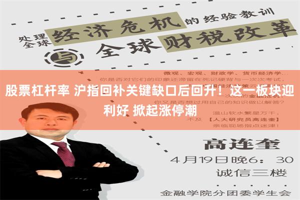 股票杠杆率 沪指回补关键缺口后回升！这一板块迎利好 掀起涨停潮