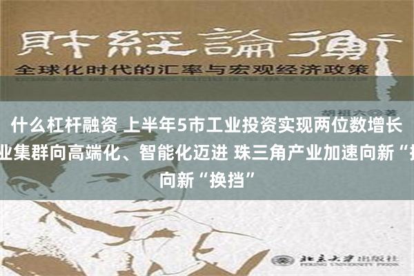 什么杠杆融资 上半年5市工业投资实现两位数增长，产业集群向高端化、智能化迈进 珠三角产业加速向新“换挡”