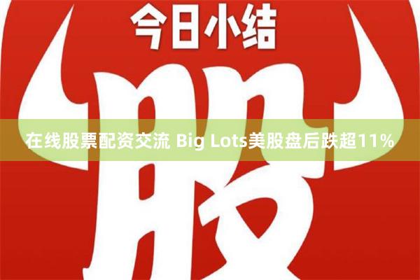 在线股票配资交流 Big Lots美股盘后跌超11%