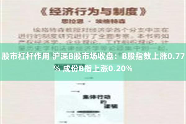 股市杠杆作用 沪深B股市场收盘：B股指数上涨0.77% 成份B指上涨0.20%